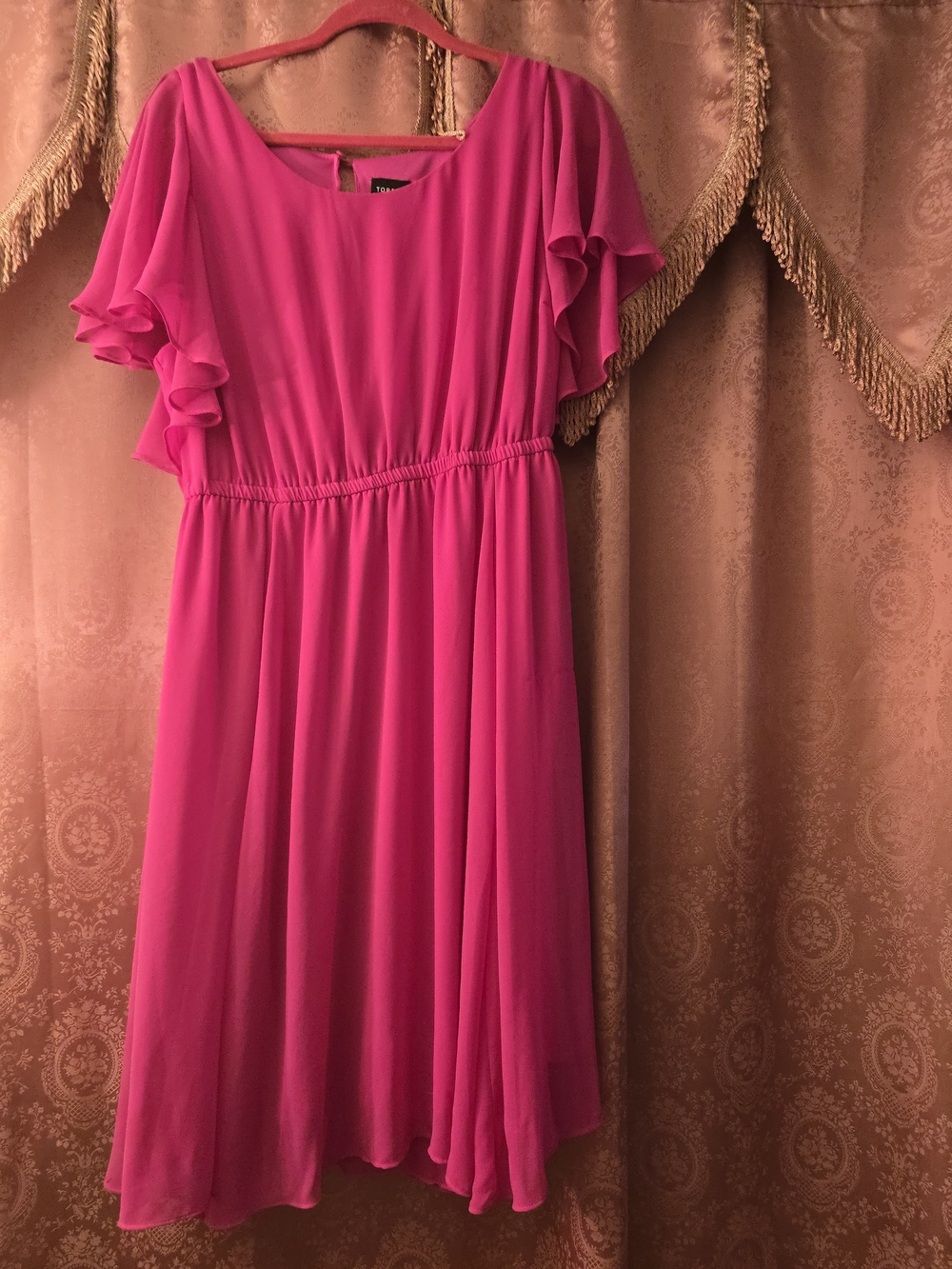 torrid Hot Pink Flutter Sleeve Midi Dress